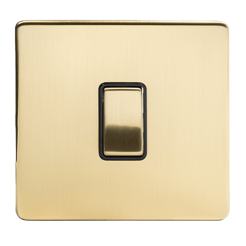 1 Gang Rocker Light Switch Brushed Brass - Bilden Home & Hardware Market
