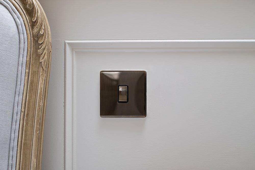1 Gang Rocker Smart Light Switch Aged Brass - Bilden Home & Hardware Market