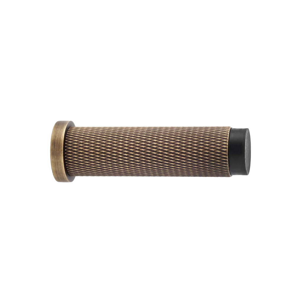 Knurled Brass Door Stop Antique brass