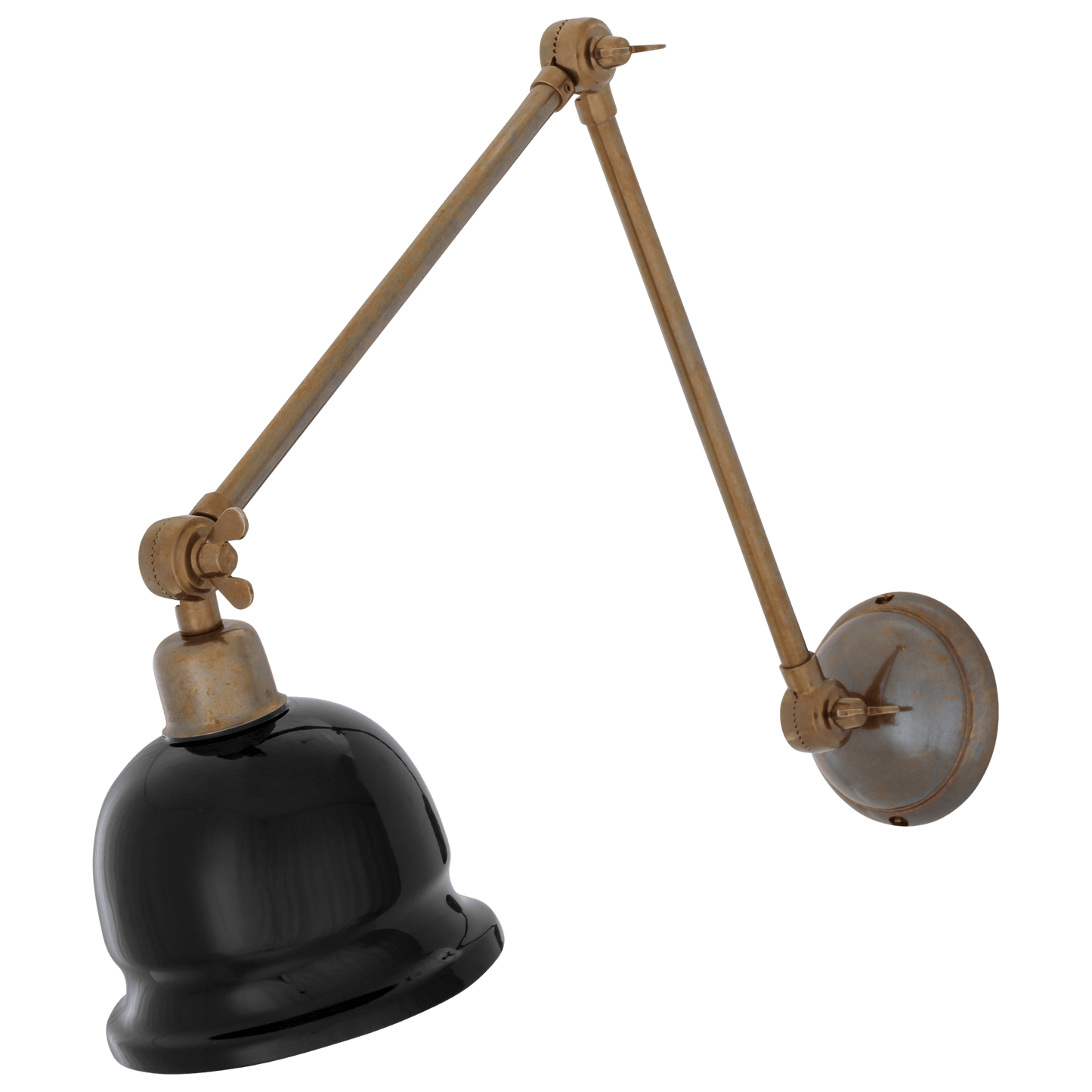 Adjustable Arm Picture Light With Brass Shade - Bilden Home & Hardware Market