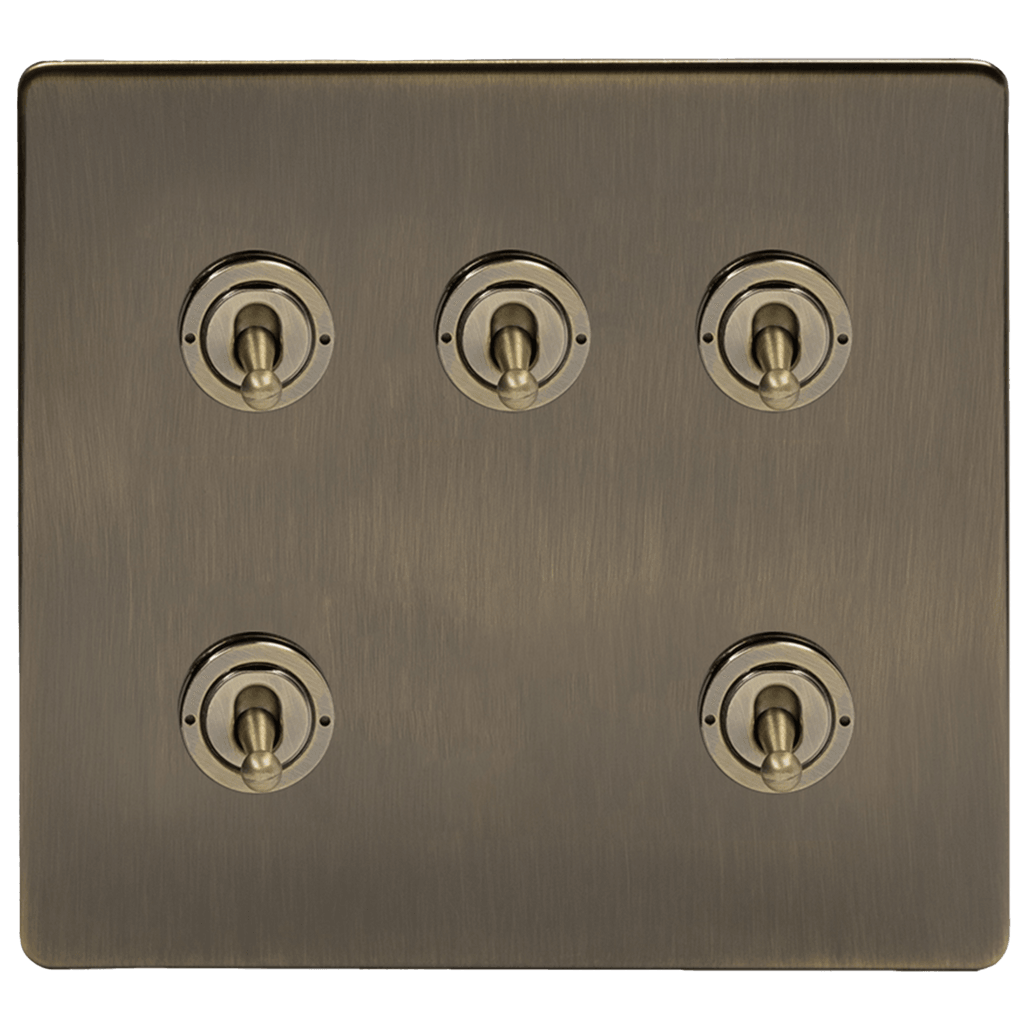 Antique Brass 5, 6 & 8 Toggle Light Switch - Bilden Home & Hardware Market