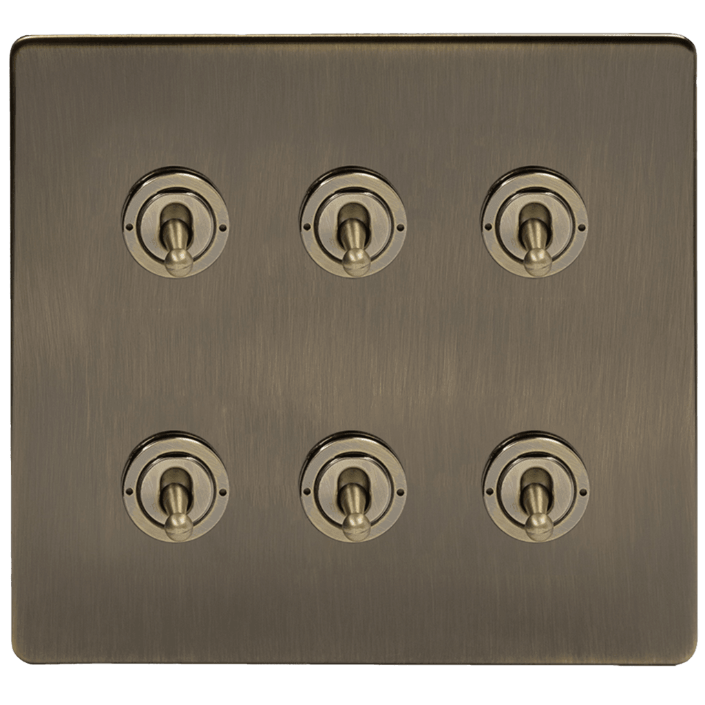 Antique Brass 5, 6 & 8 Toggle Light Switch - Bilden Home & Hardware Market