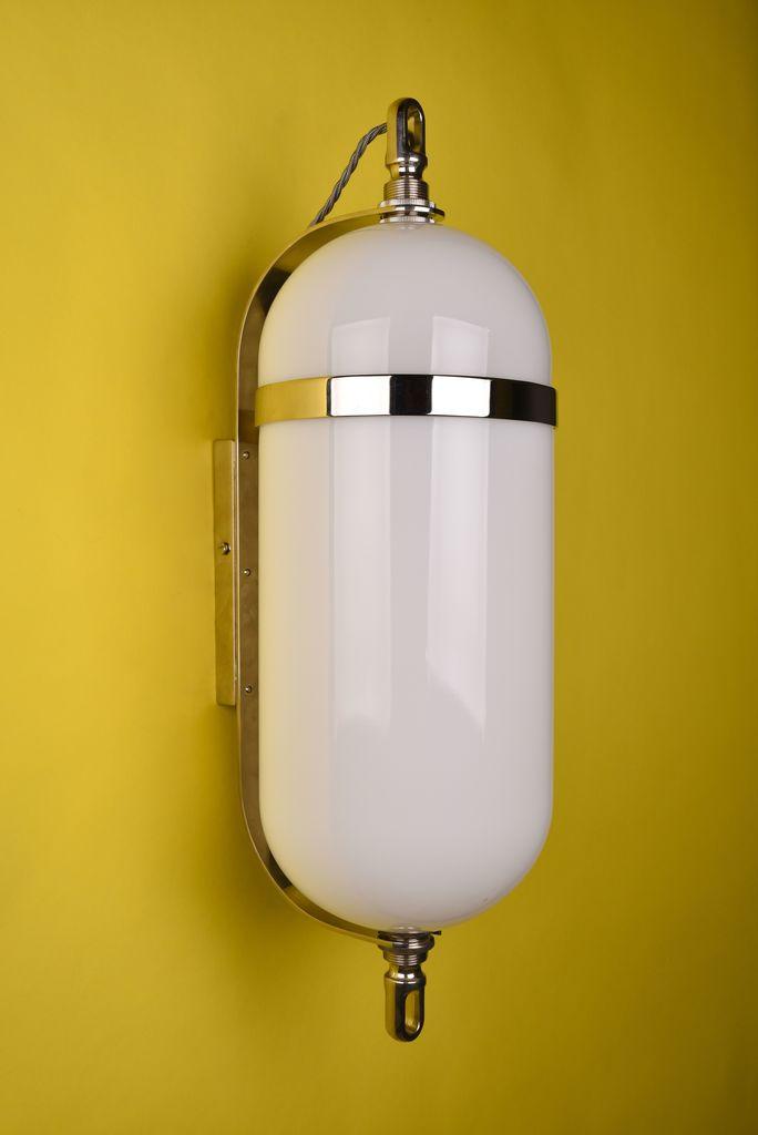 Antique Brass Ribbed Glass Wall Light Aston - Bilden Home & Hardware Market