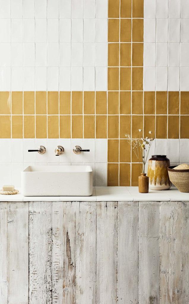 Bassoon Yellow Glazed Rectangular Tiles - Bilden Home & Hardware Market