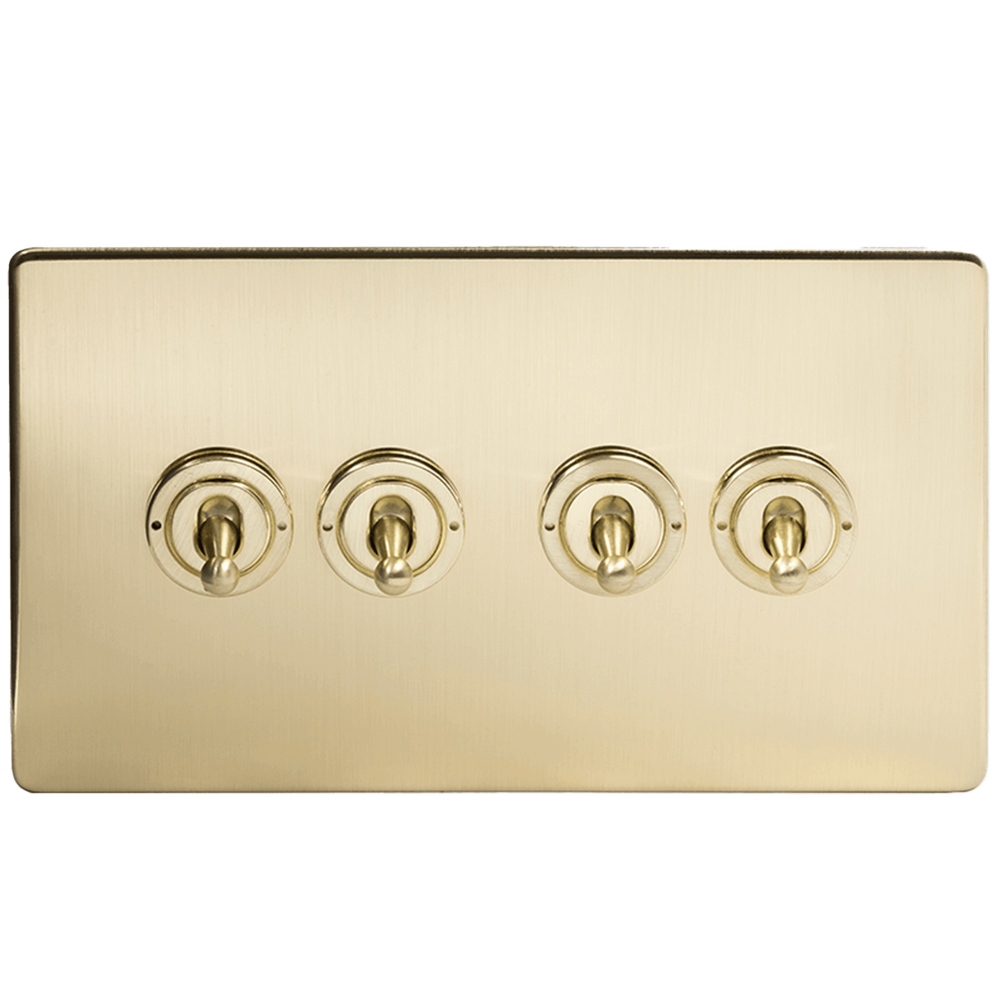 Brushed Brass 1,2,3 & 4 Toggle Light Switch - Bilden Home & Hardware Market