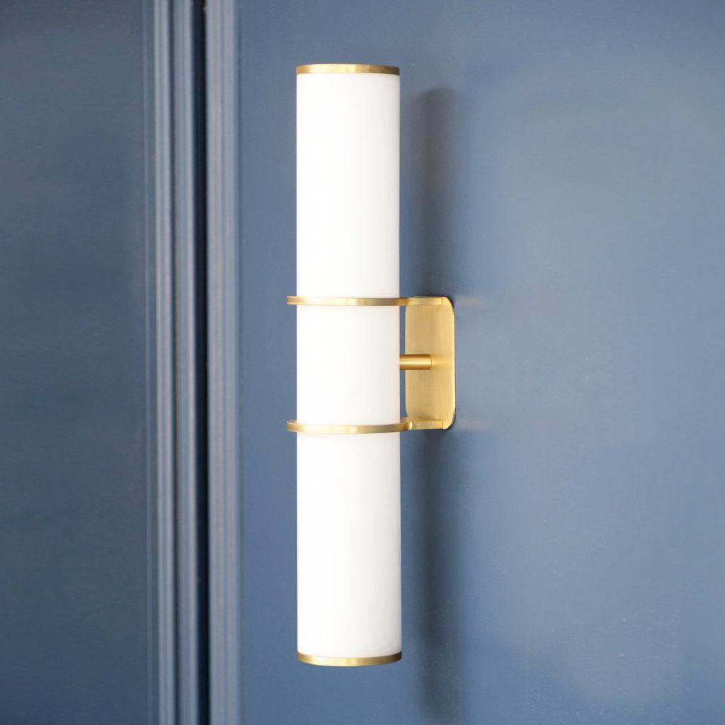 Brushed Brass Cylinder Wall Light