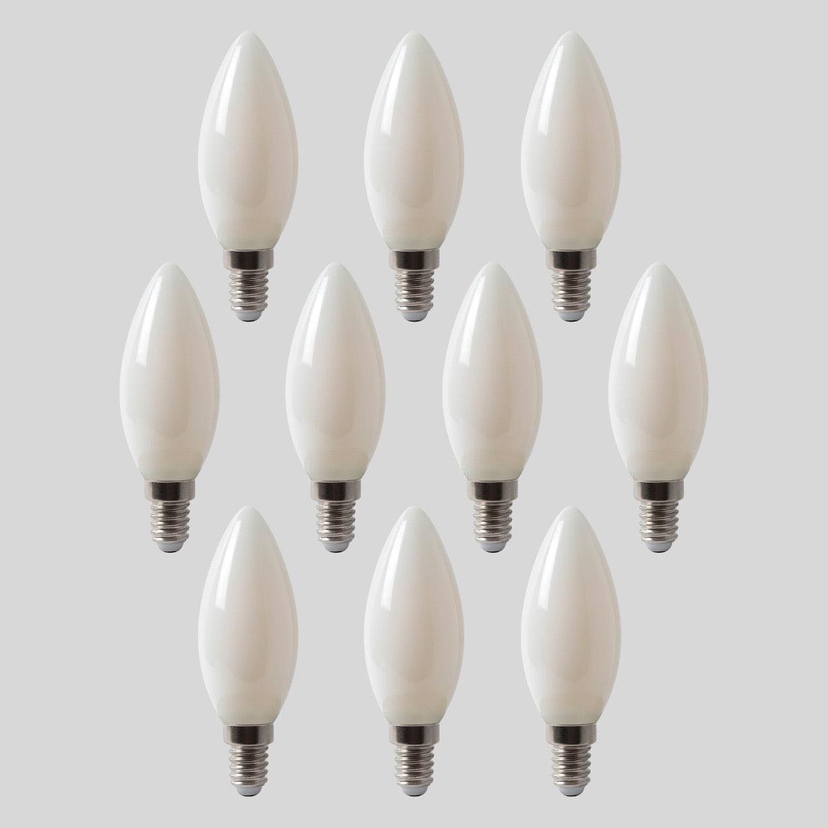 10 Pack of 4w E14 4100K Opal Candle Light Bulbs - Bilden Home & Hardware Market