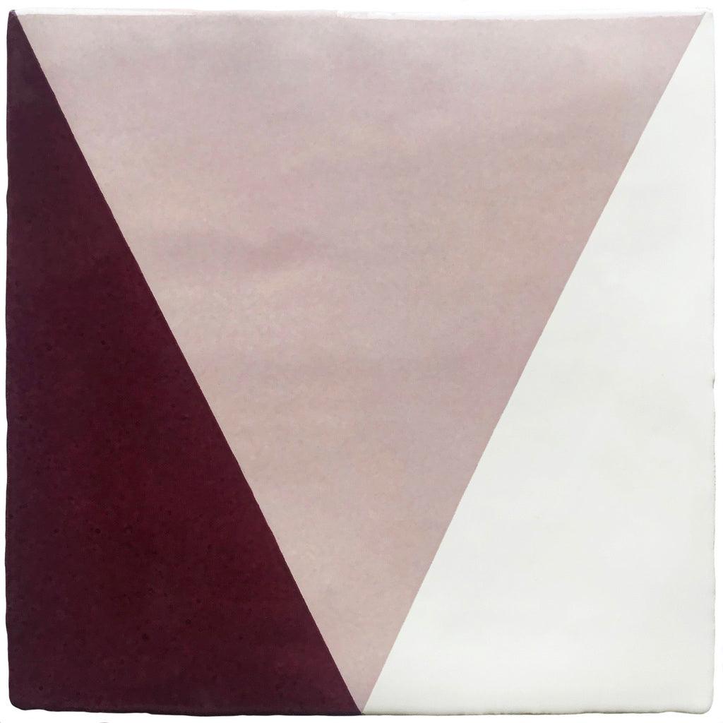 Red and pink geometric tile