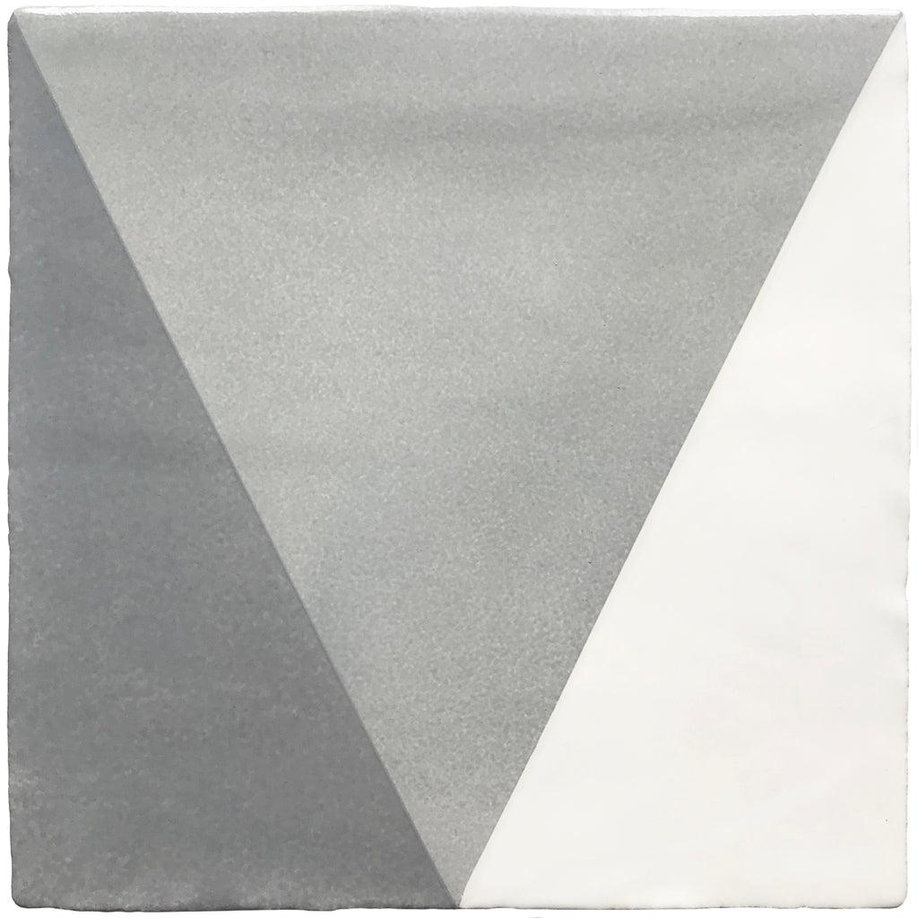 Grey geometric tile