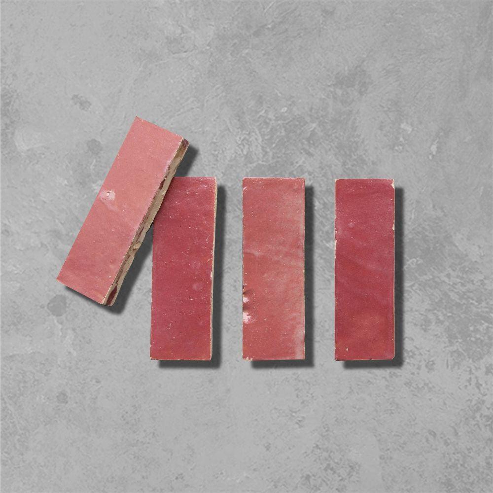 Cherry Pink Rectangular Bejmat Tile - Bilden Home & Hardware Market