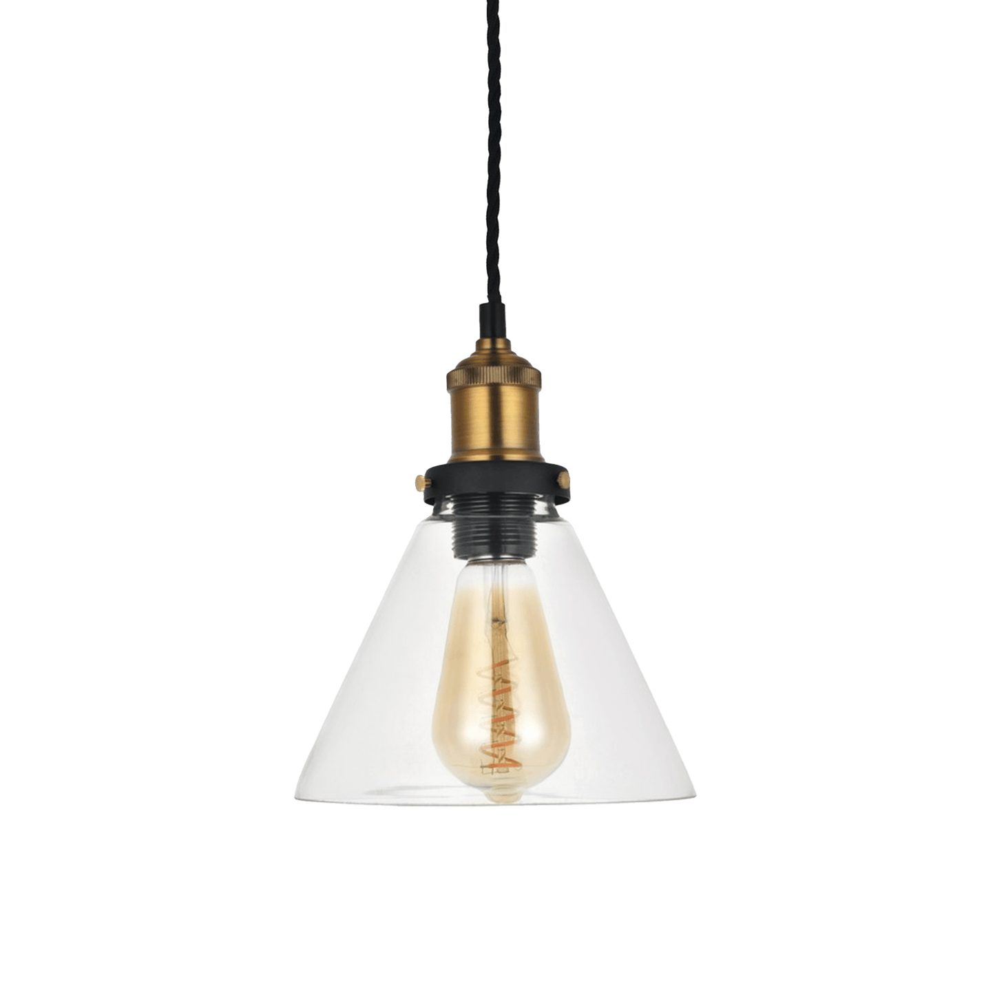 Clear Glass Tapered Pendant Light - Bilden Home & Hardware Market