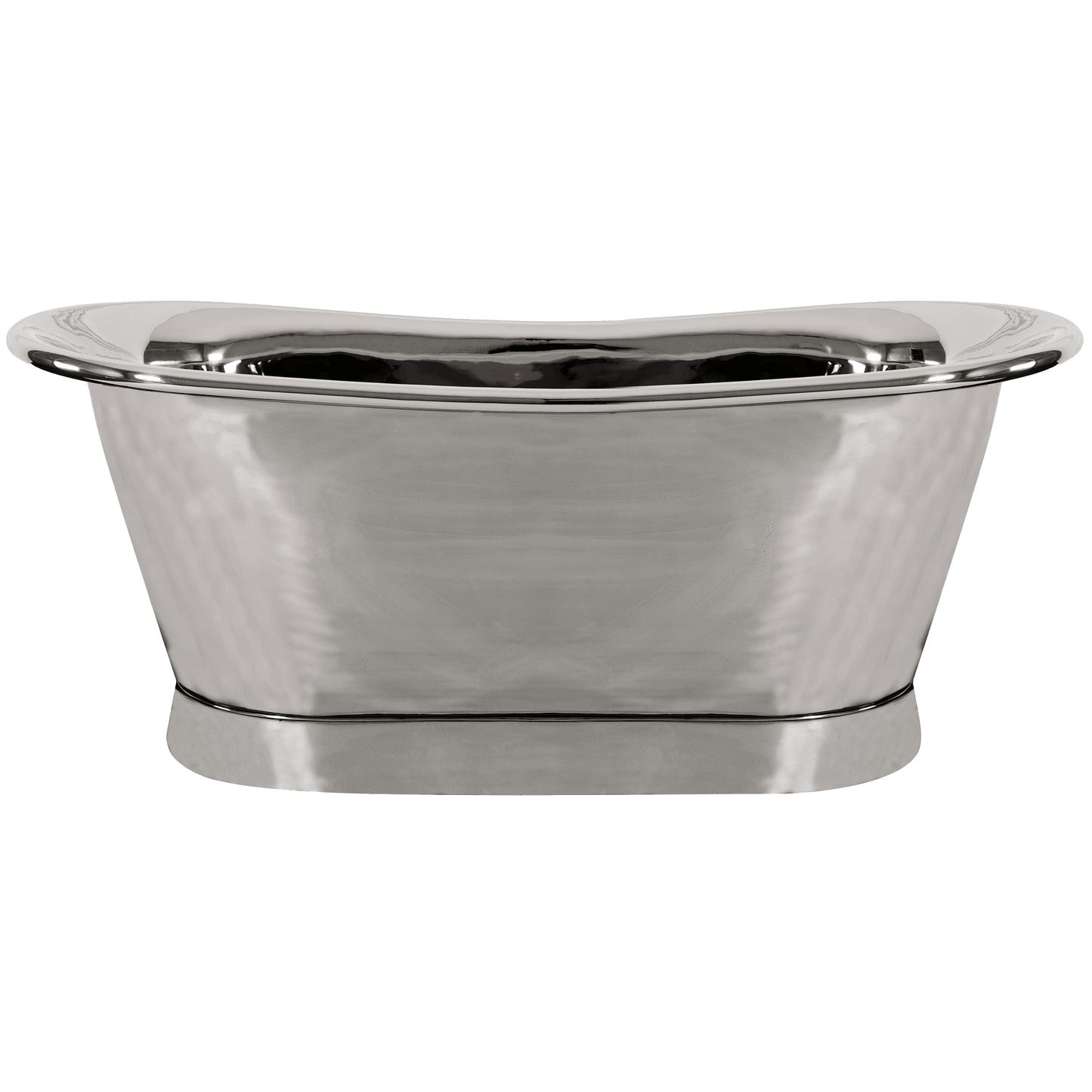 Nickel Bateau Style Roll Top Bathtub