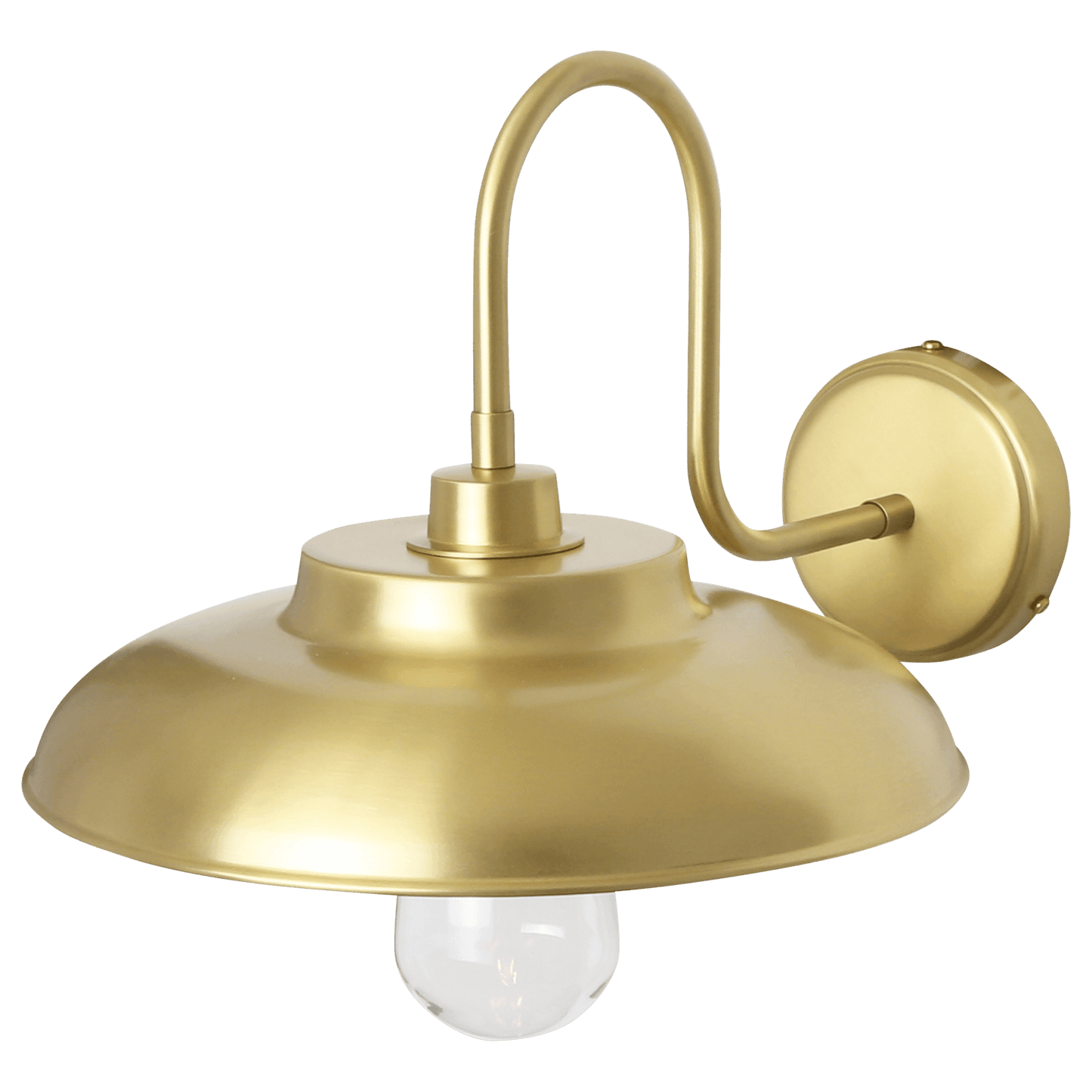 Darya Swan Neck Wall Light Wall Light Mullan Natural Brass