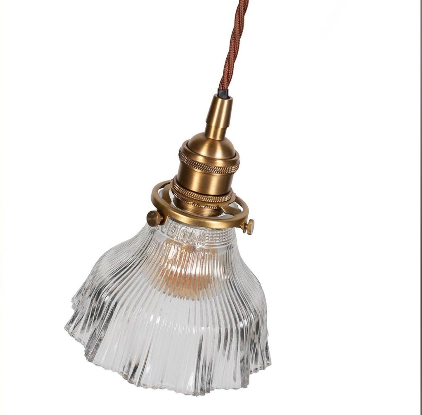 Fluted Bell Glass Pendant Light - Bilden Home & Hardware Market