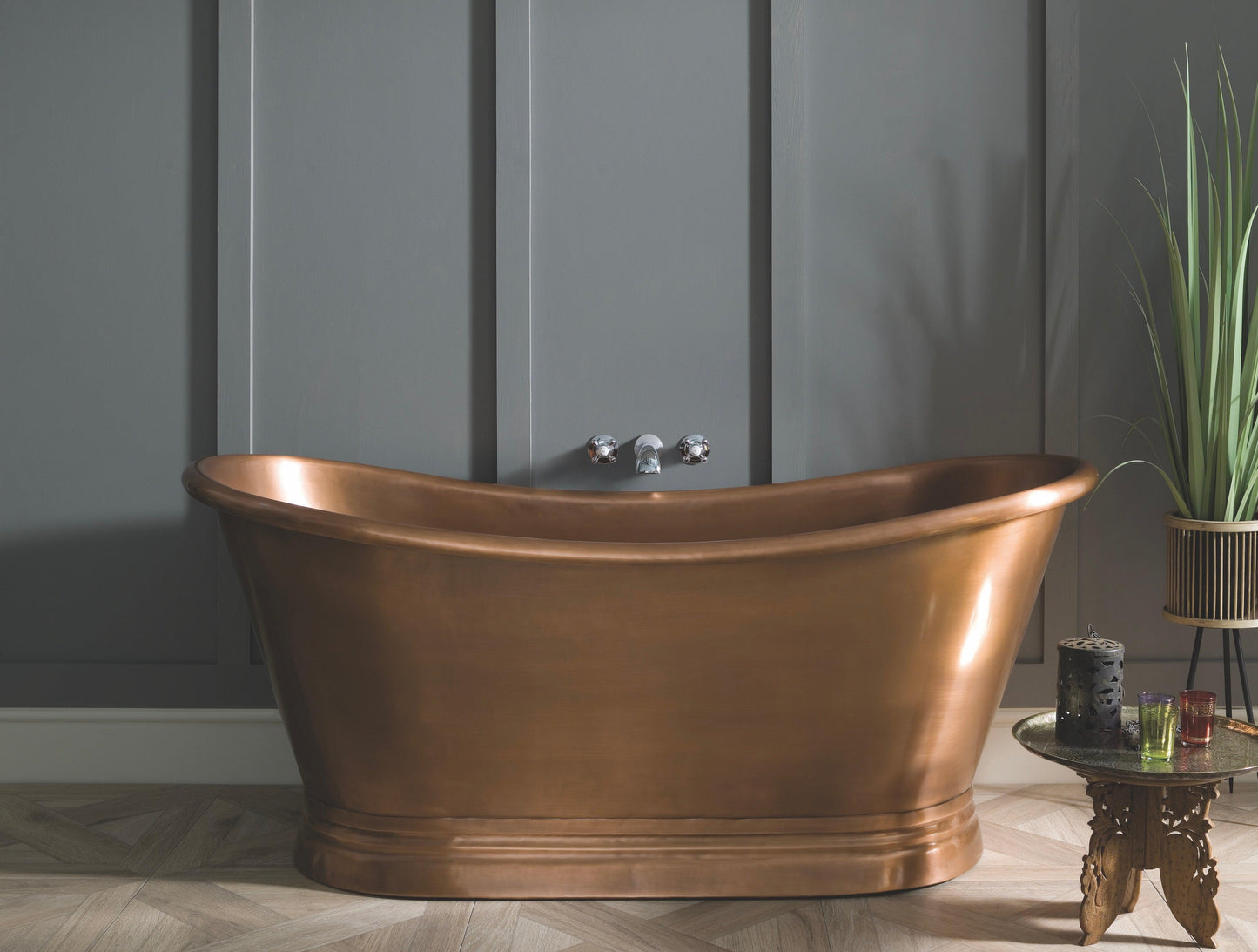 Freestanding Copper Roll-top Bathtub - Bilden Home & Hardware Market