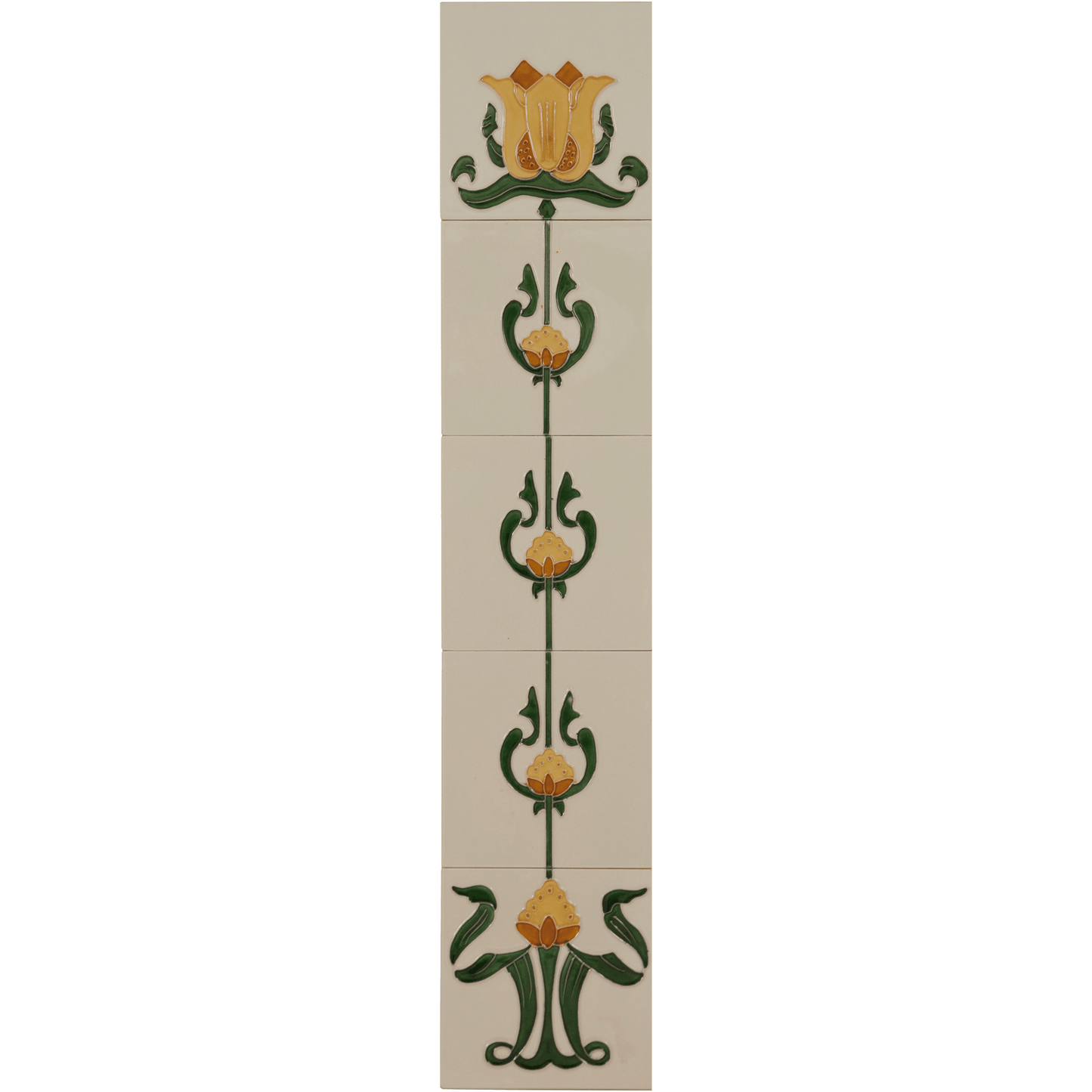 Hand Painted Art Nouveau Fireplace Tiles Set of 10 - Bilden Home & Hardware Market