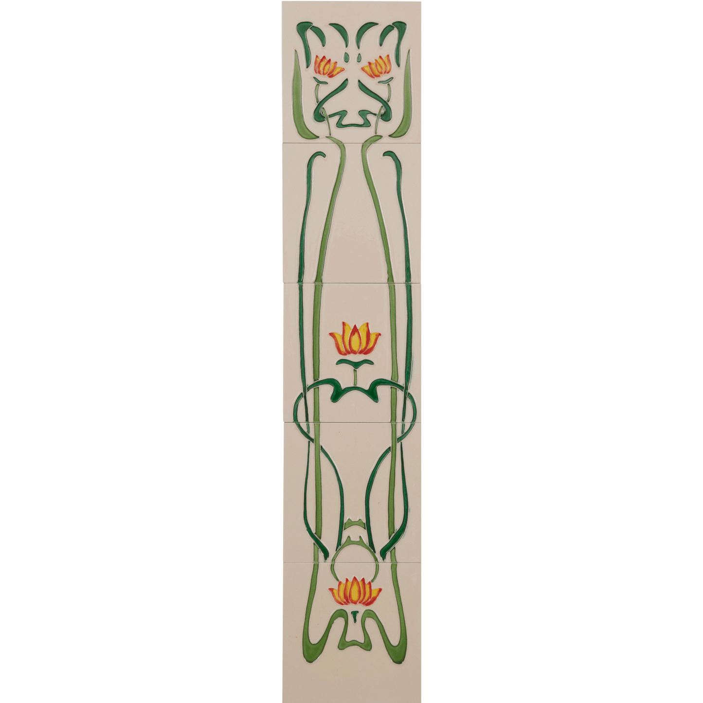 Hand Painted Art Nouveau Fireplace Tiles Set of 10 - Bilden Home & Hardware Market