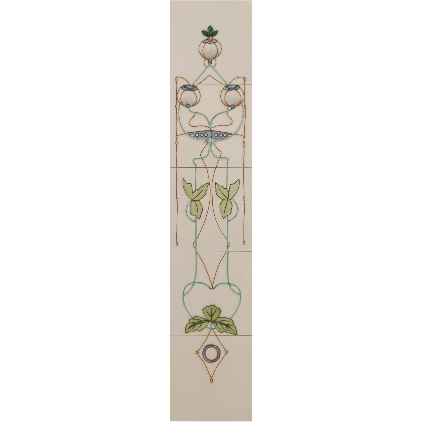 Hand Painted Art Nouveau Fireplace Tiles Set of 10 - Bilden Home & Hardware Market