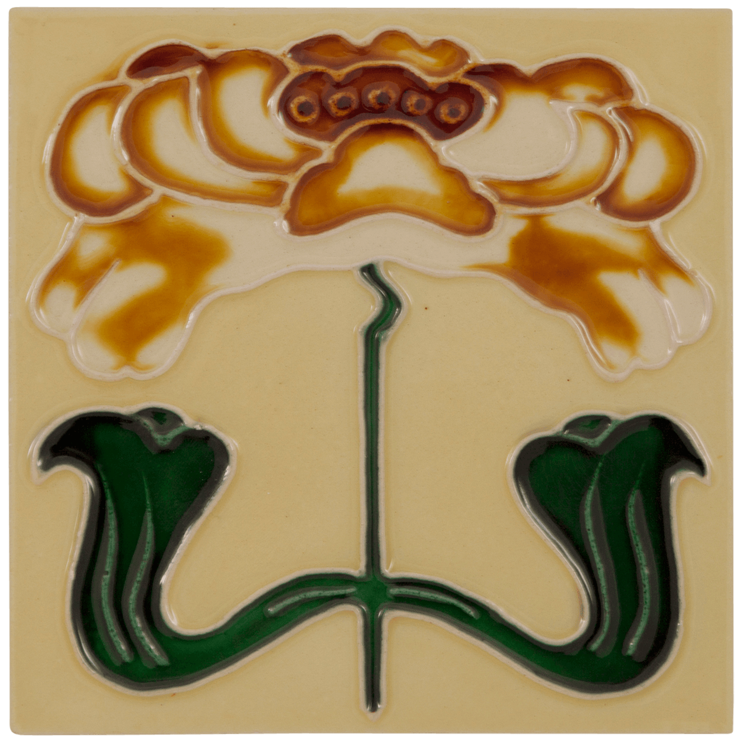 Hand Painted Fireplace Tiles Cream Orchid Set of 10 - Bilden Home & Hardware Market