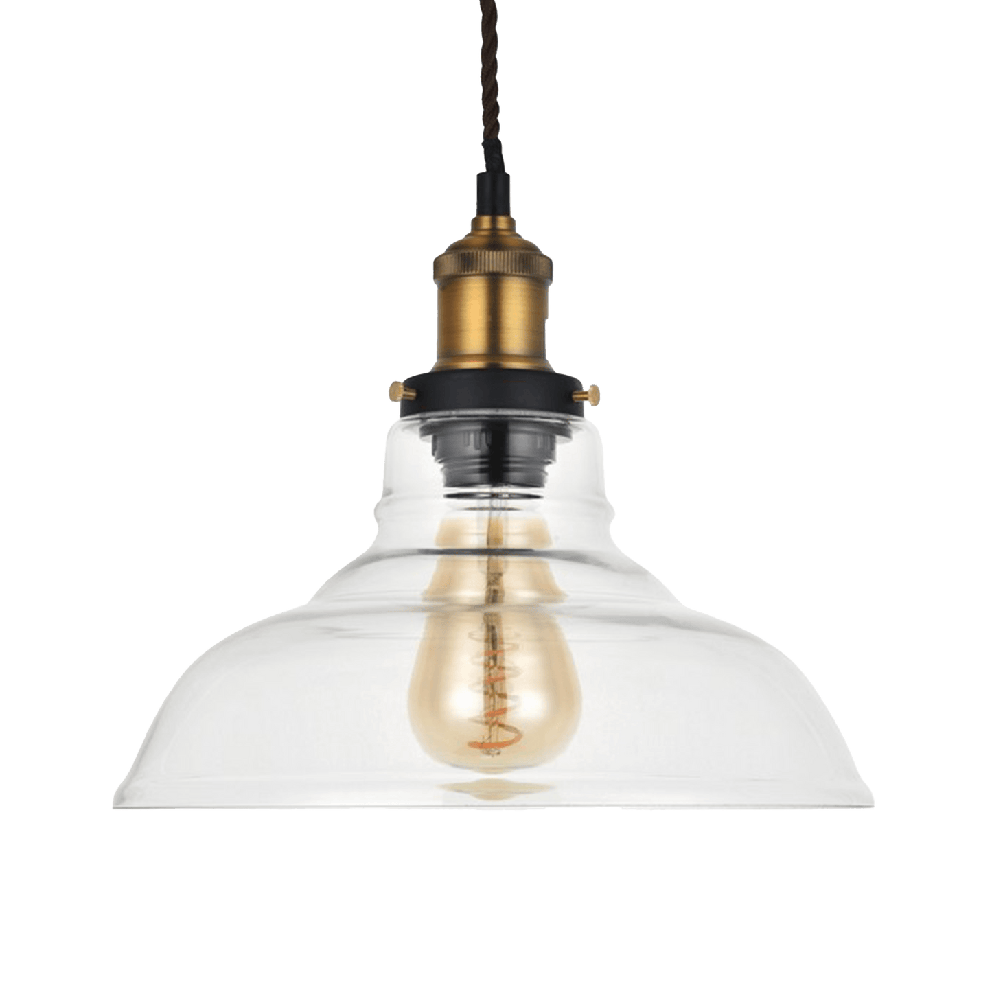 Industrial Clear Glass Pendant Light - Bilden Home & Hardware Market