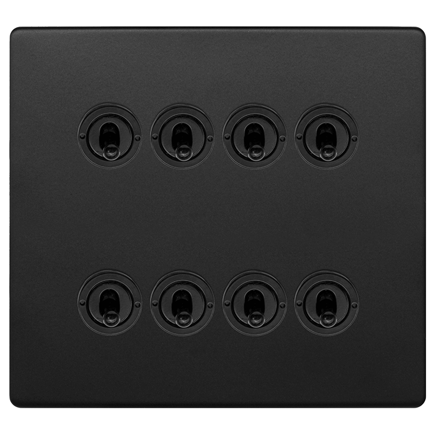 Matt Black 8 Gang Toggle Light Switch - Bilden Home & Hardware Market
