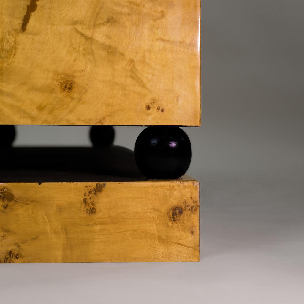 Mid-century Burl Wood Double Bookcase - Bilden Home & Hardware Market