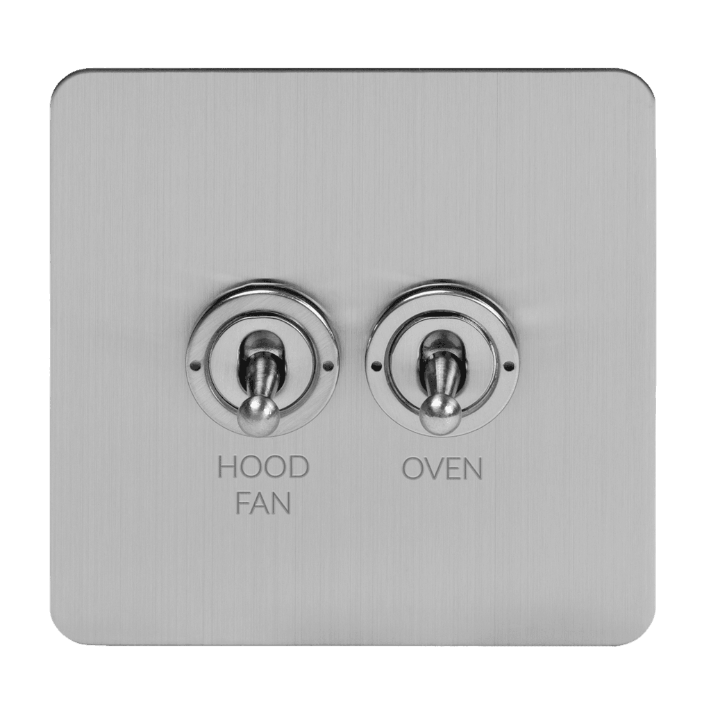 Polished Chrome 2 Gang Toggle Light Switch - Bilden Home & Hardware Market