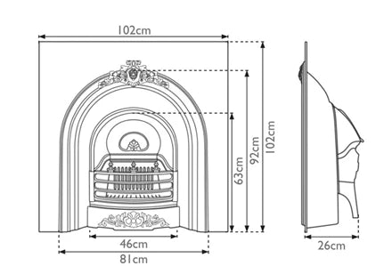 Prince Victorian Cast Iron Fireplace Insert - Bilden Home & Hardware Market