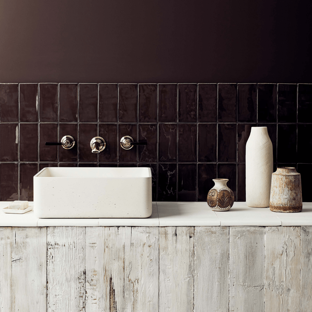 Purple Brown Glazed Rectangular Tiles - Bilden Home & Hardware Market