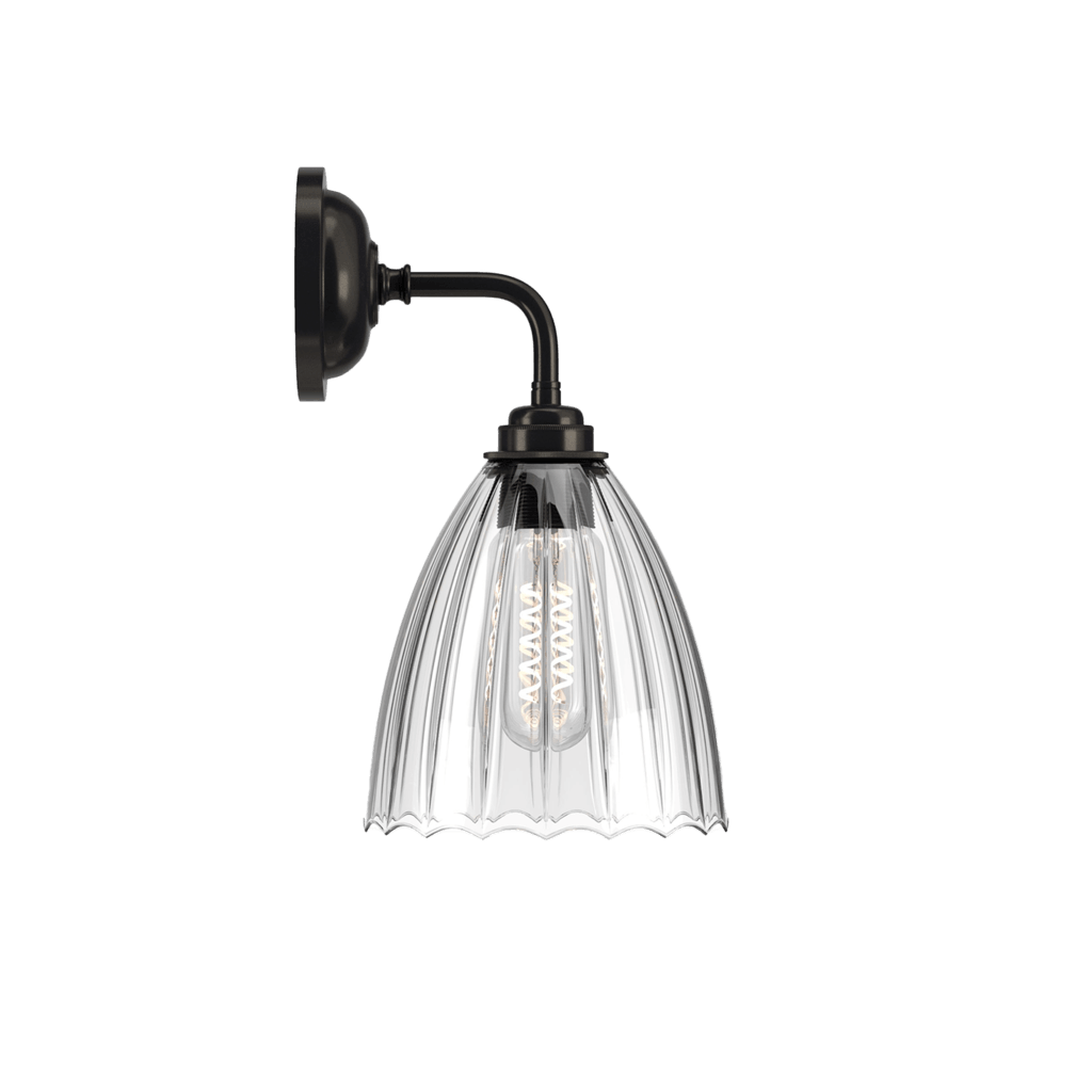 Ribbed Glass Contemporary Wall Light Ledbury - Bilden Home & Hardware Market