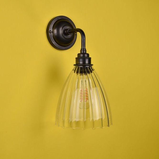 Ribbed Glass Contemporary Wall Light Ledbury - Bilden Home & Hardware Market