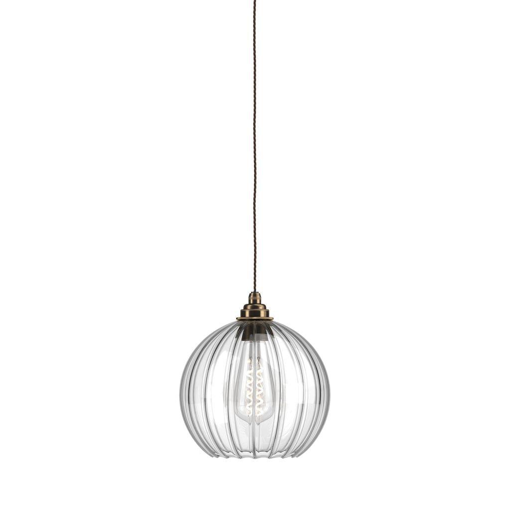 Ribbed Glass Globe Pendant Light Hereford - Bilden Home & Hardware Market