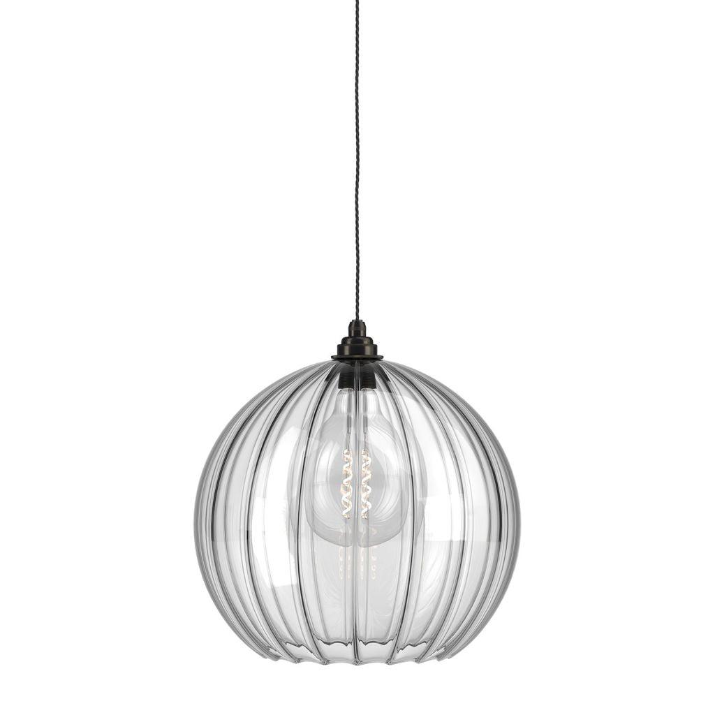 Ribbed Glass Globe Pendant Light Hereford - Bilden Home & Hardware Market