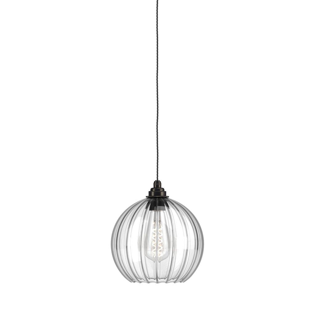 Ribbed Glass Globe Pendant Light Hereford - Bilden Home & Hardware Market