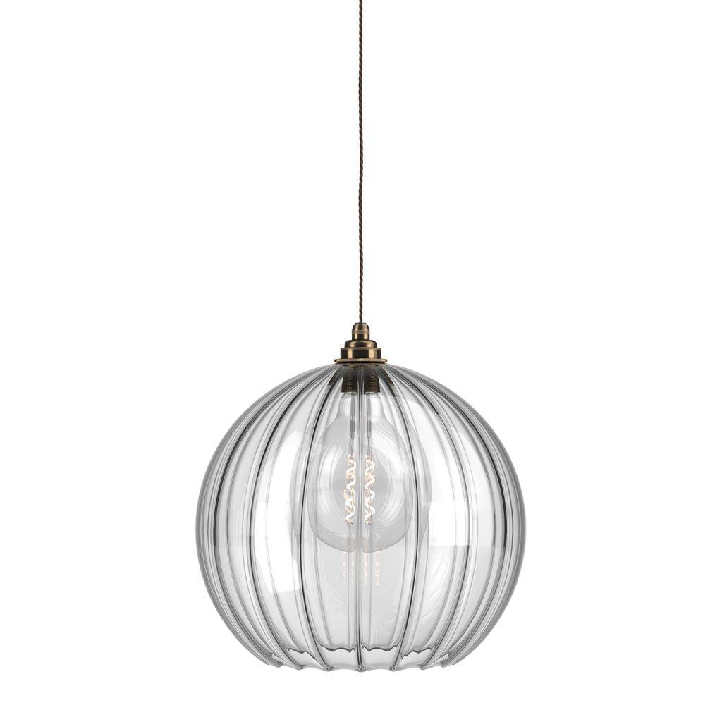 Ribbed Glass Globe Pendant Light Hereford - Bilden Home & Hardware Market