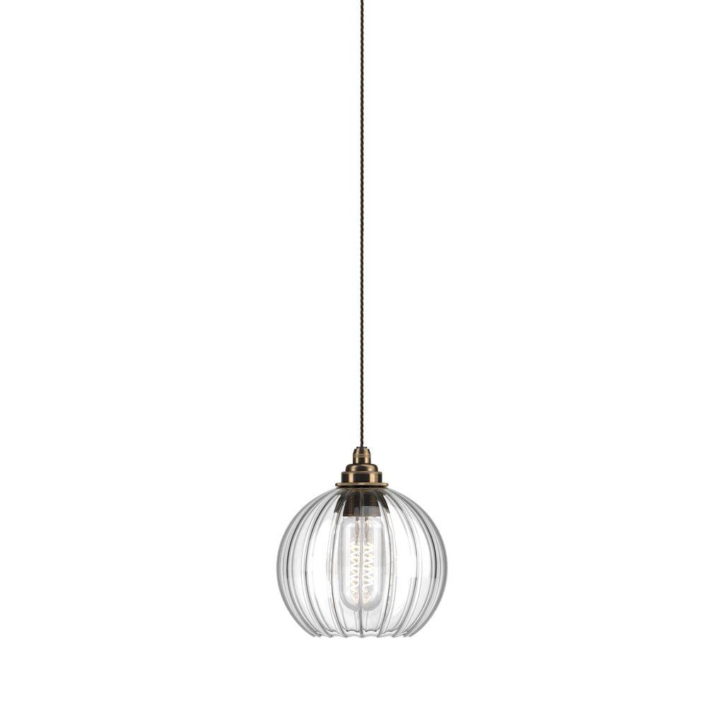 Ribbed Glass Globe Pendant Light Hereford - Bilden Home & Hardware Market