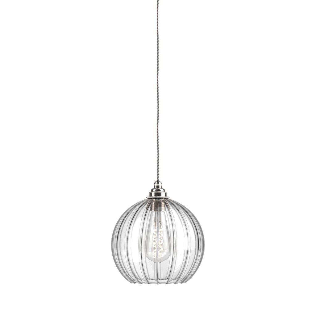 Ribbed Glass Globe Pendant Light Hereford - Bilden Home & Hardware Market