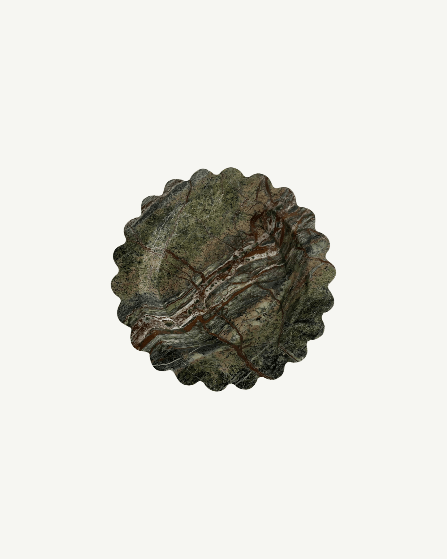 Round Scallop Marble Tray - Bilden Home & Hardware Market