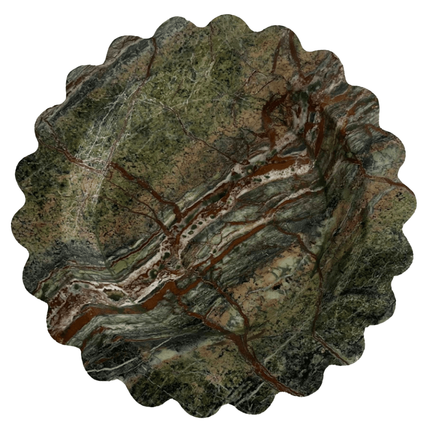 Round Scallop Marble Tray - Bilden Home & Hardware Market