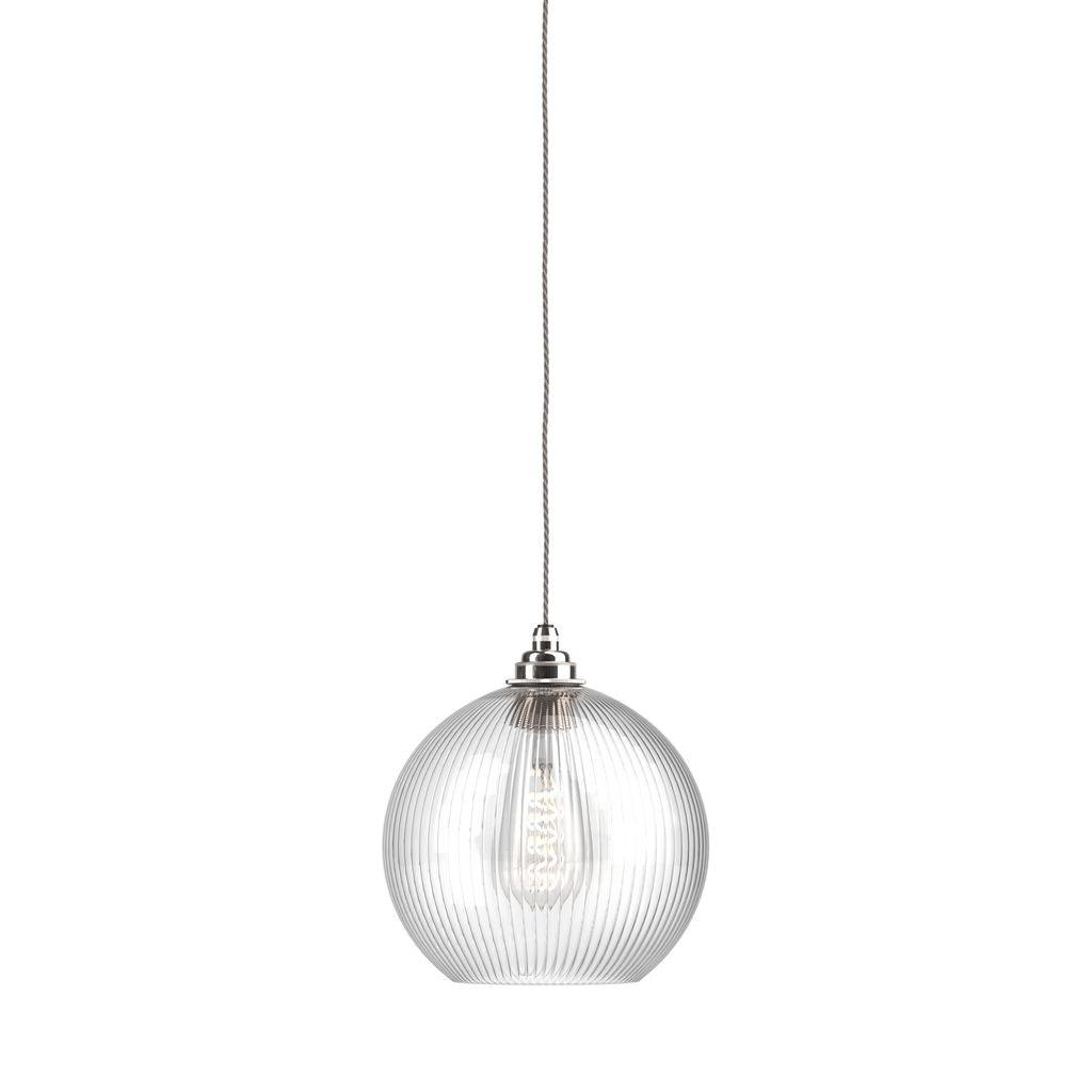 Skinny Ribbed Glass Globe Pendant Light - Bilden Home & Hardware Market
