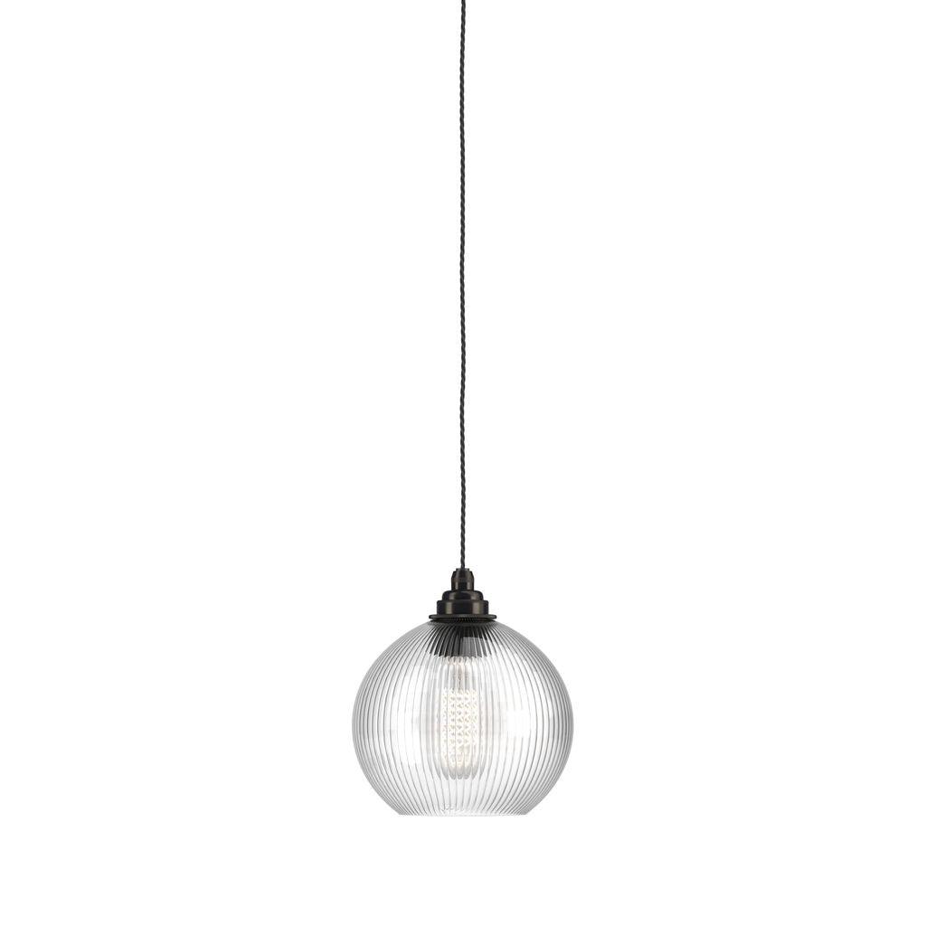 Skinny Ribbed Glass Globe Pendant Light - Bilden Home & Hardware Market