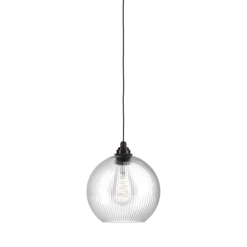 Skinny Ribbed Glass Globe Pendant Light - Bilden Home & Hardware Market