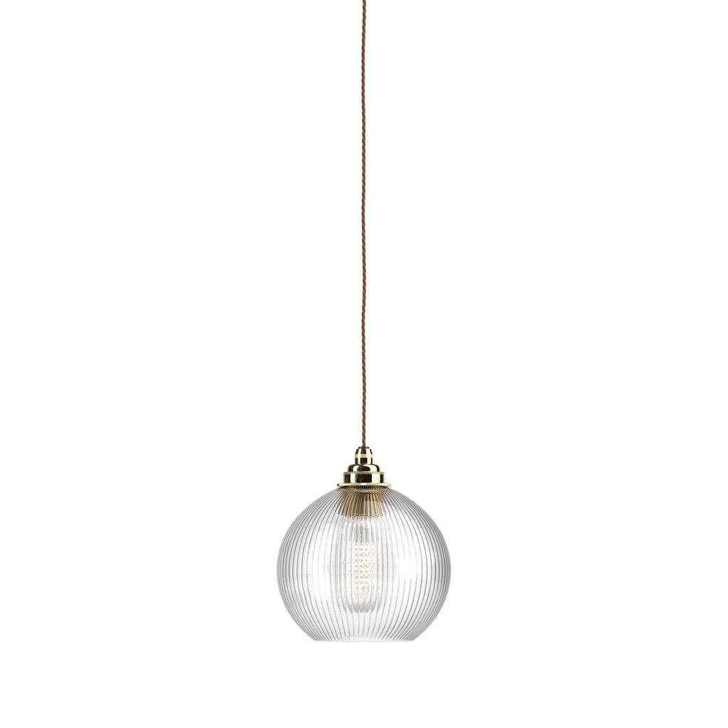 Skinny Ribbed Glass Globe Pendant Light - Bilden Home & Hardware Market