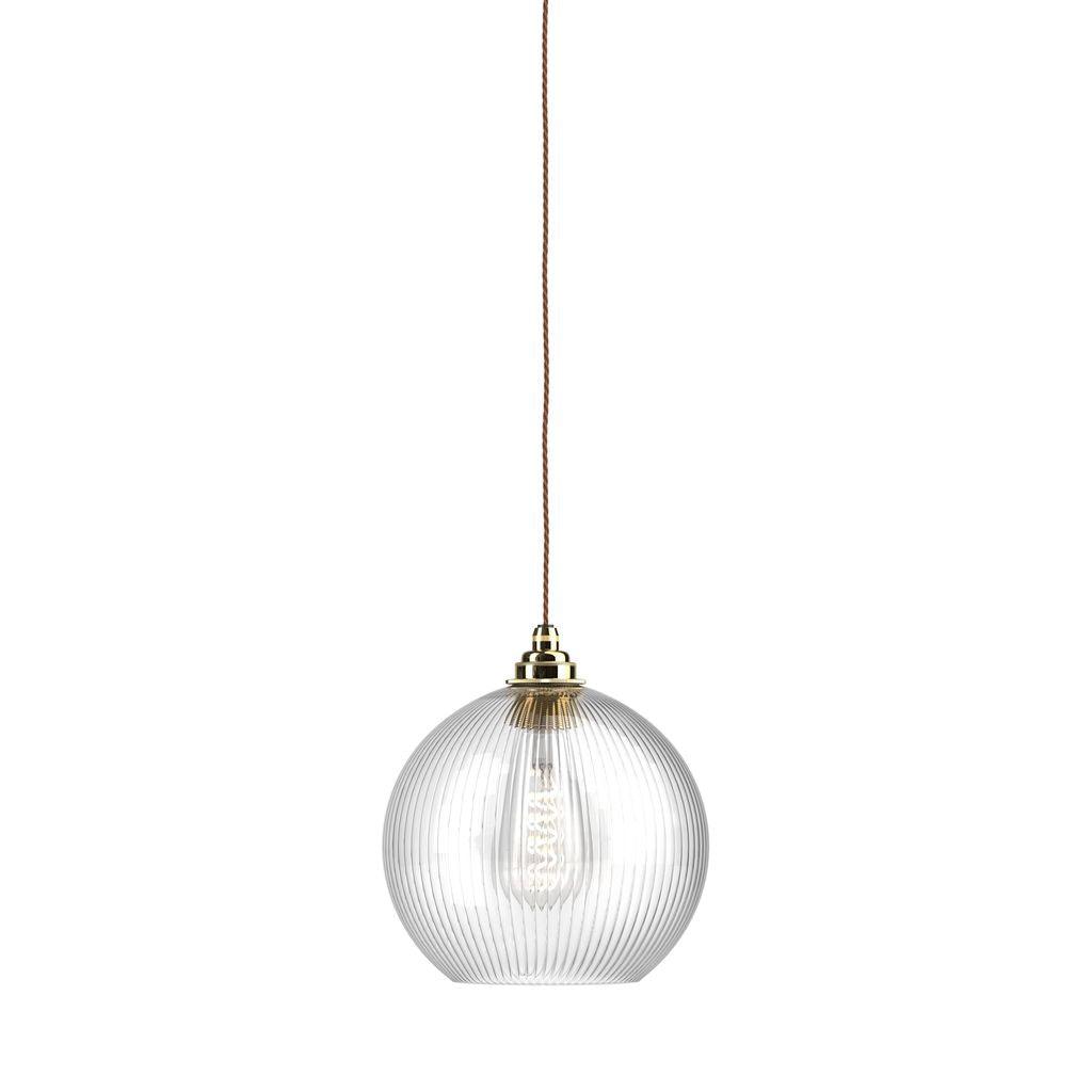 Skinny Ribbed Glass Globe Pendant Light - Bilden Home & Hardware Market
