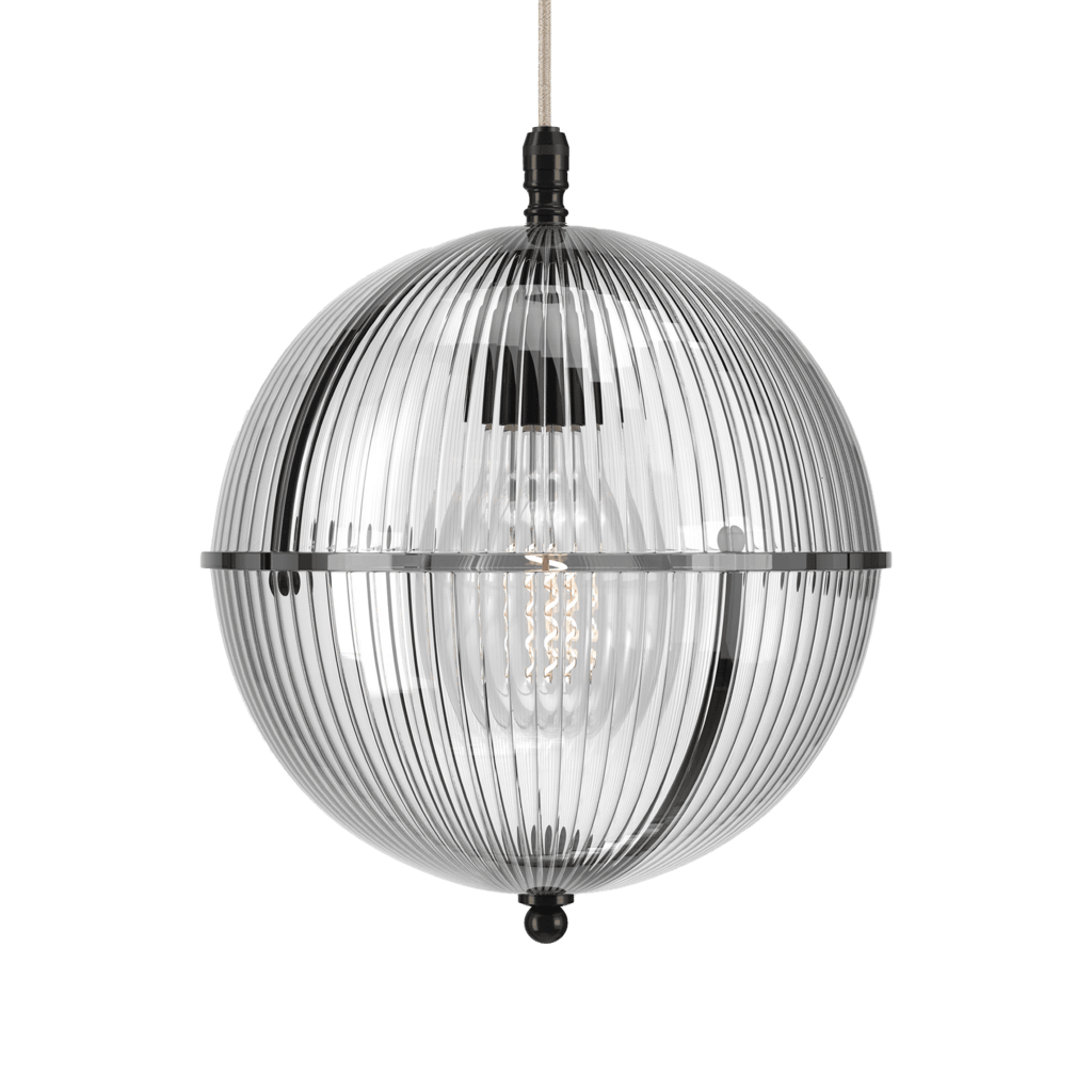 Skinny Ribbed Glass Globe Pendant Light Grafton - Bilden Home & Hardware Market