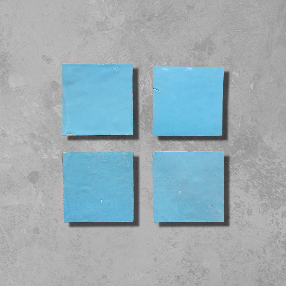 Sky Blue Square Zellige Tile - Bilden Home & Hardware Market