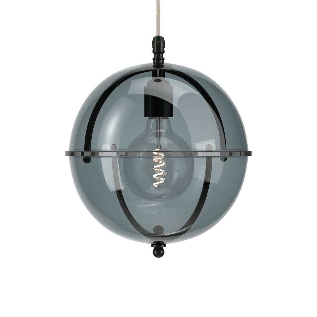 Smoked Glass Globe Pendant Light Grafton - Bilden Home & Hardware Market
