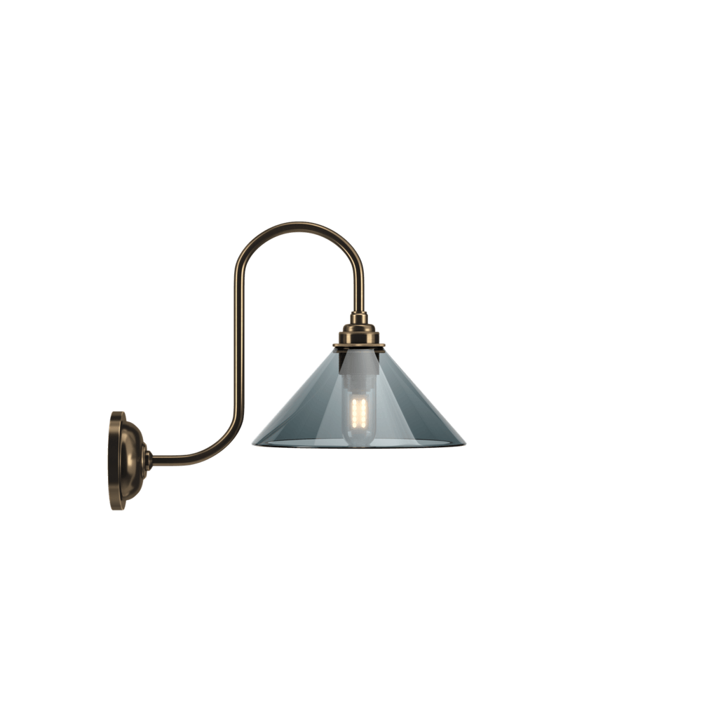 Smoked Glass Swan Neck Wall Light Hay - Bilden Home & Hardware Market