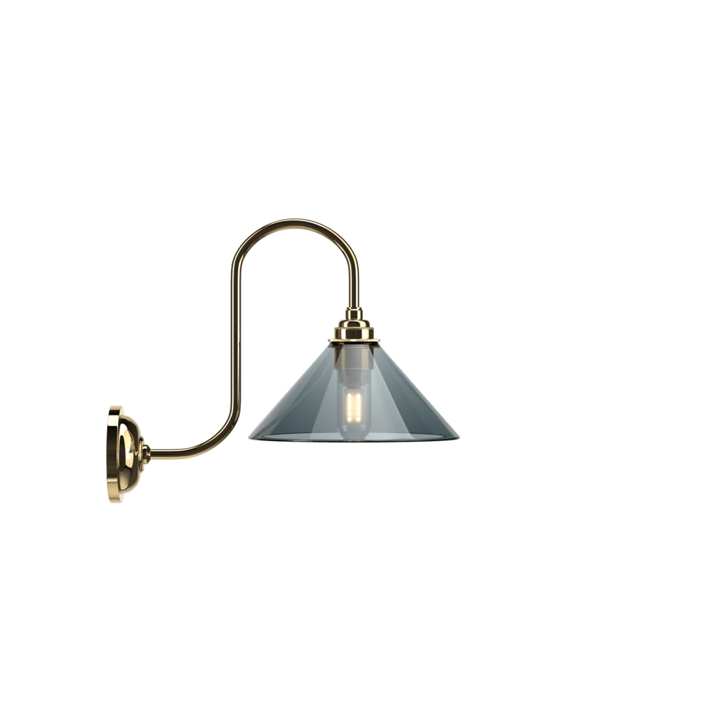 Smoked Glass Swan Neck Wall Light Hay - Bilden Home & Hardware Market