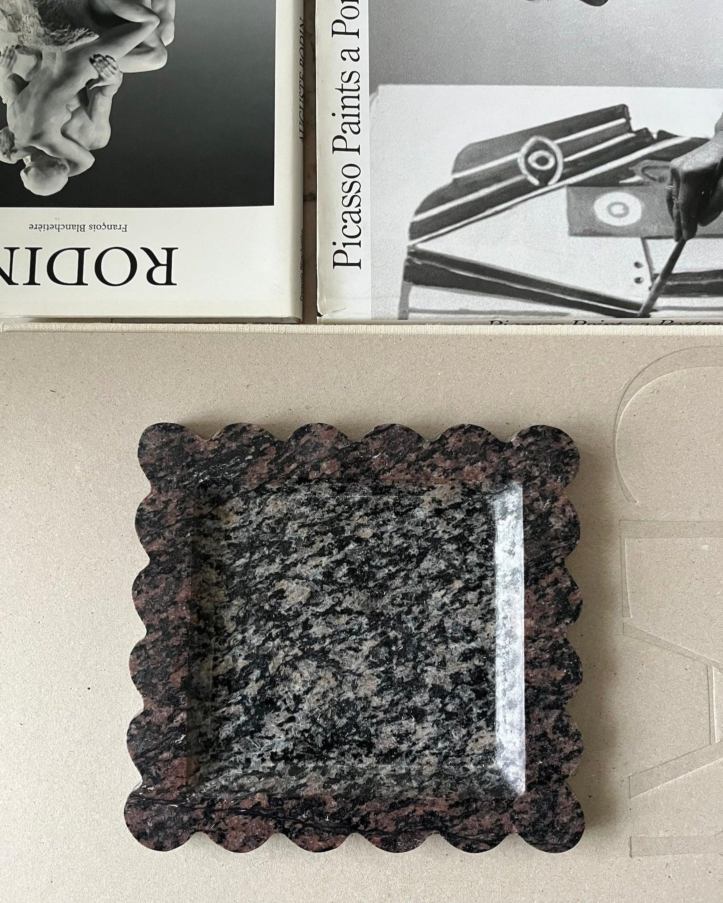 Square Scallop Marble Tray - Bilden Home & Hardware Market